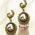 Gold oxidised peacock design chandbali earrings