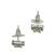 Silver plated american diamond studded drop earrings