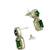 Silver plated american diamond studded drop gree earrings