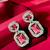 Silver plated american diamond studded drop earrings