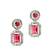 Silver plated american diamond studded drop earrings