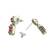 Silver plated american diamond studded drop earrings