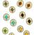 Set of 6 gold plated stone studded earrings|studs earrings for women|combo