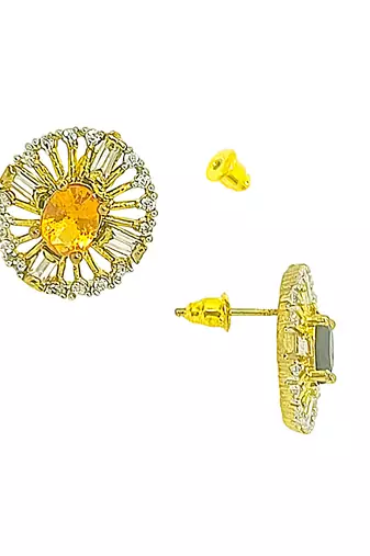 Set of 6 gold plated stone studded earrings|studs earrings for women|combo