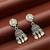 Silver plated cubic zircon studded jhumki