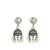 Silver plated cubic zircon studded jhumki