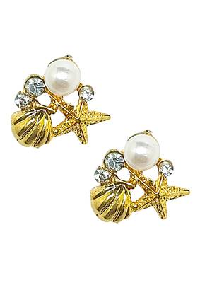 Golden adornments: set of 6 gold-plated stud earrings 2
