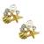 Golden adornments: set of 6 gold-plated stud earrings