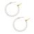 Golden cascade: gold-plated tassel and pearl fusion stud and hoop earring ensemble