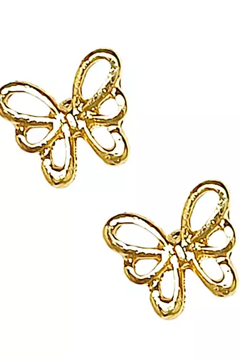 Golden adornments: set of 6 gold-plated stud earrings