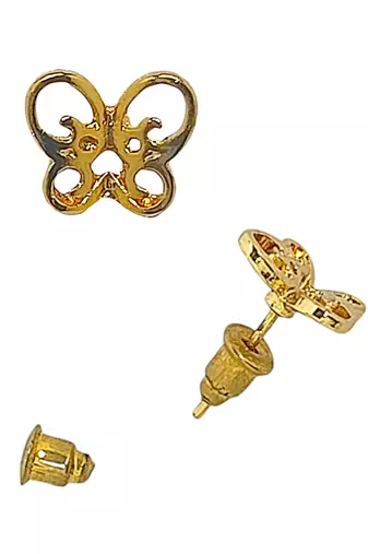 Golden adornments: set of 6 gold-plated stud earrings