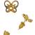 Golden adornments: set of 6 gold-plated stud earrings