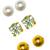 Golden cascade: gold-plated tassel and pearl fusion stud and hoop earring ensemble