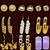 Gleaming harmony: 9-piece gold plated hoop and stud earring collection