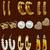Gilded radiance: 9-piece gold plated hoop and stud earring collection
