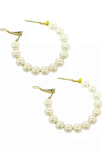 Gilded radiance: 9-piece gold plated hoop and stud earring collection