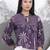 Yufta purple cotton three quarter puffed sleeves top