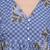 Yufta blue cotton gathered or pleated top