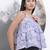 Yufta grey pure cotton flared top