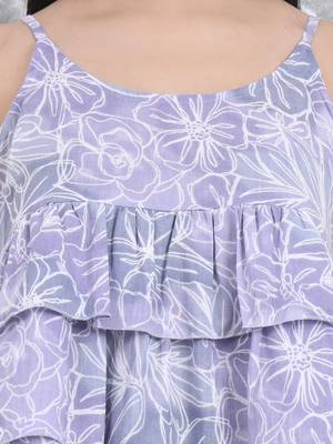grey pure cotton flared top 4