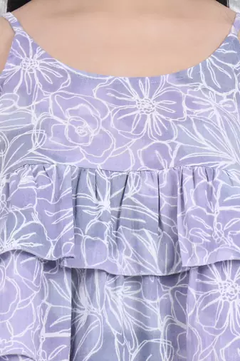grey pure cotton flared top