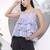 Yufta grey pure cotton flared top