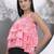 Yufta pink pure cotton flared top