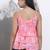 Yufta pink pure cotton flared top