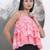Yufta pink pure cotton flared top