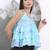 Yufta sky blue cotton flared  top