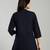 Yufta navy blue regular style top design embroidered