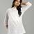 Yufta white regular style top design embroidered