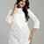 Yufta white regular style top design embroidered