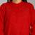 Yufta red regular style top design embroidered