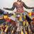 Multicolor Frilled Cotton with Heavy Gamthi Work Lehenga Choli