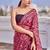 Red japan devsena satin saree japan satin digital print blouse