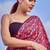 Red japan devsena satin saree japan satin digital print blouse