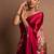 Maroon japan devsena satin saree japan satin digital print blouse