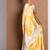 Yellow japan devsena satin saree japan satin digital print blouse