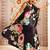 Black japan devsena satin saree japan satin digital print blouse