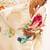 Cream japan devsena satin saree japan satin digital print blouse