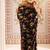 Black japan devsena satin saree japan satin digital print blouse