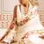 Cream japan devsena satin saree japan satin digital print blouse