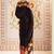 Black japan devsena satin saree japan satin digital print blouse