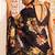 Black japan devsena satin saree japan satin digital print blouse