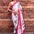 White japan devsena satin saree japan satin digital print blouse