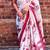 White japan devsena satin saree japan satin digital print blouse