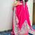 Magenta japan devsena satin saree japan satin digital print blouse