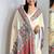 Off white japan devsena satin saree japan satin digital print blouse