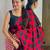 Red japan devsena satin saree japan satin digital print blouse